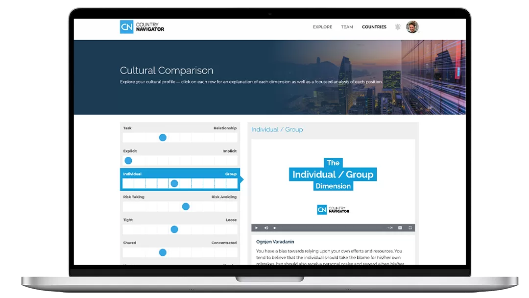 Country Navigator - WorldPrism Cultural assessment tool